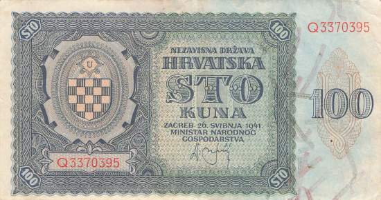 Kroatien p2 100 Kuna 1941
